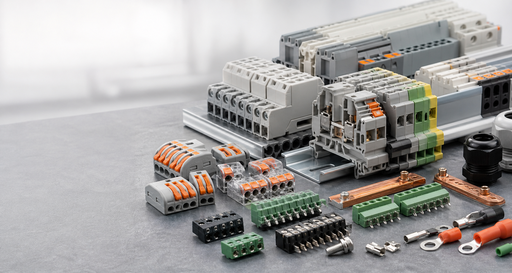 Terminal blocks and industrial electrical components